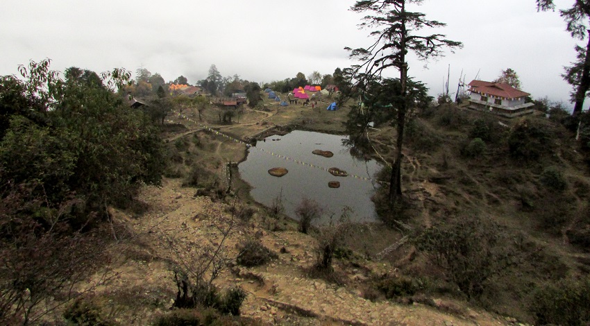 Campsite at  Tshokha, Goechala trek in Sikkim, India